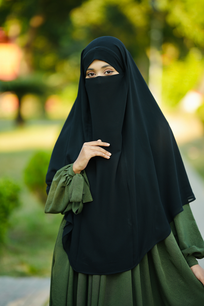 TWO LAYER READY HIJAB BLACK