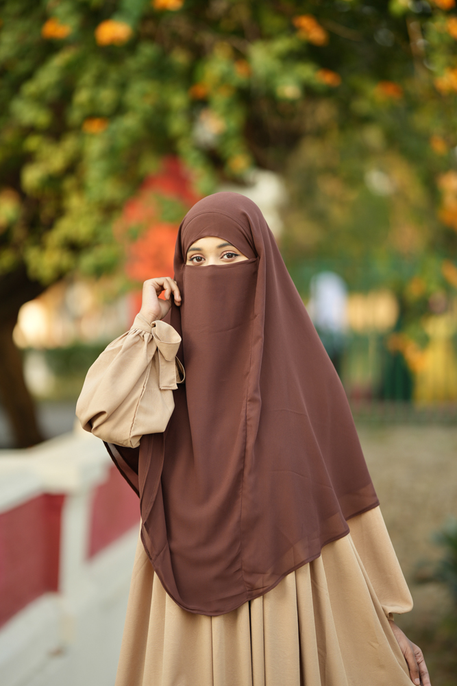 TWO LAYER READY HIJAB- COFEE