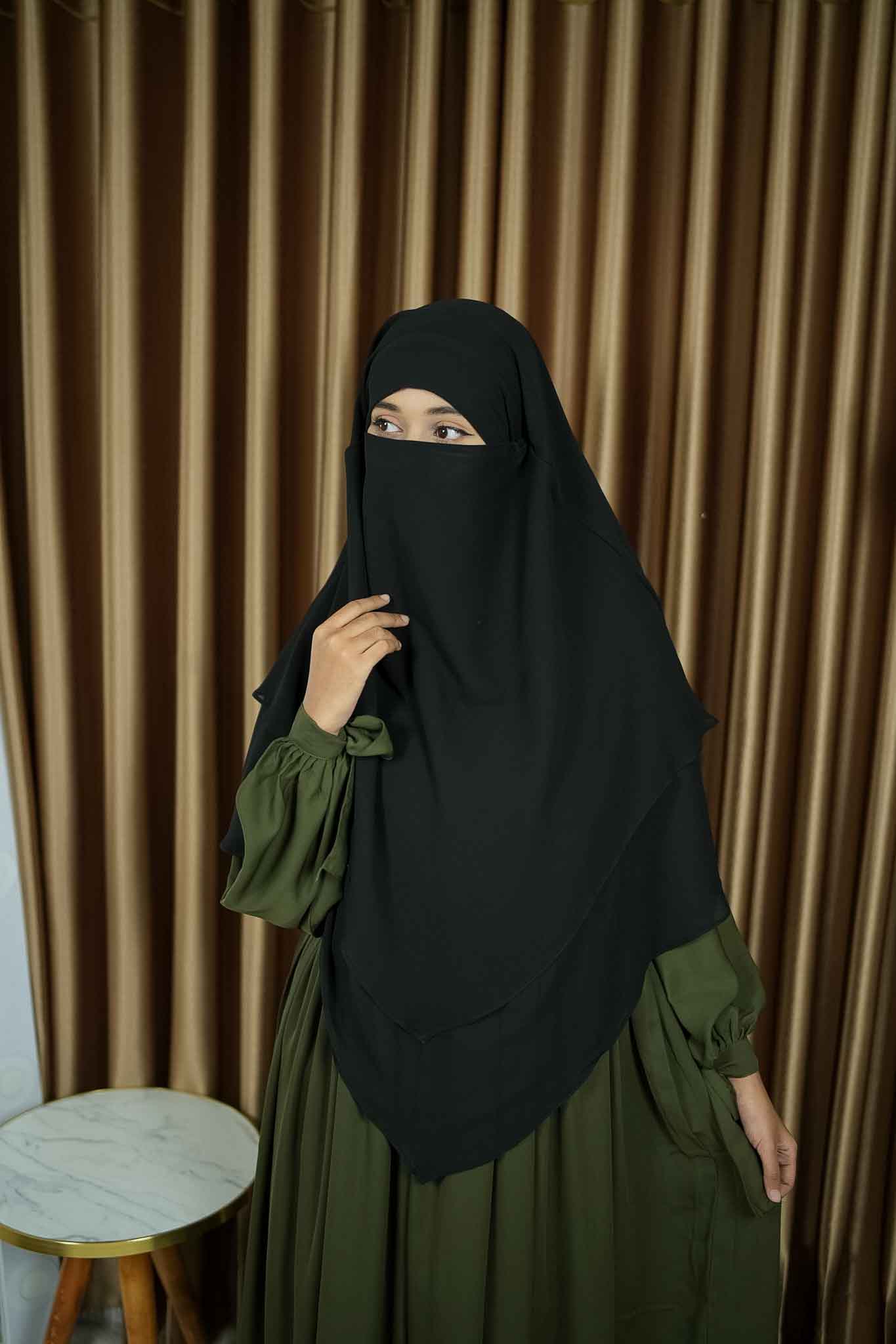 THREE LAYER READY HIJAB BLACK