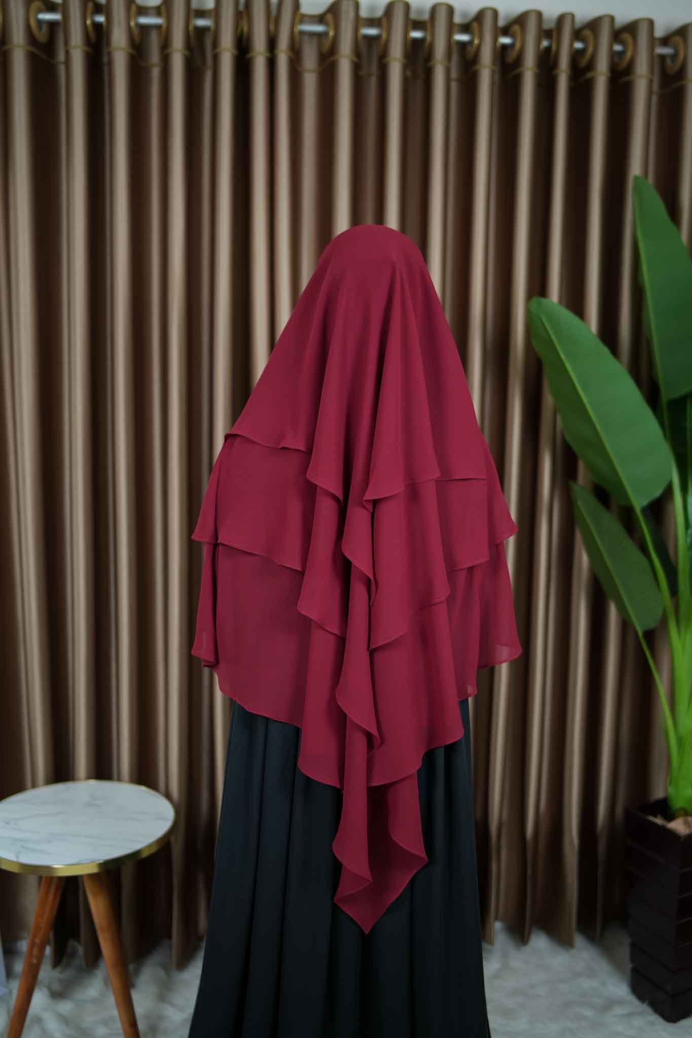 THREE LAYER HIJAB MAROON