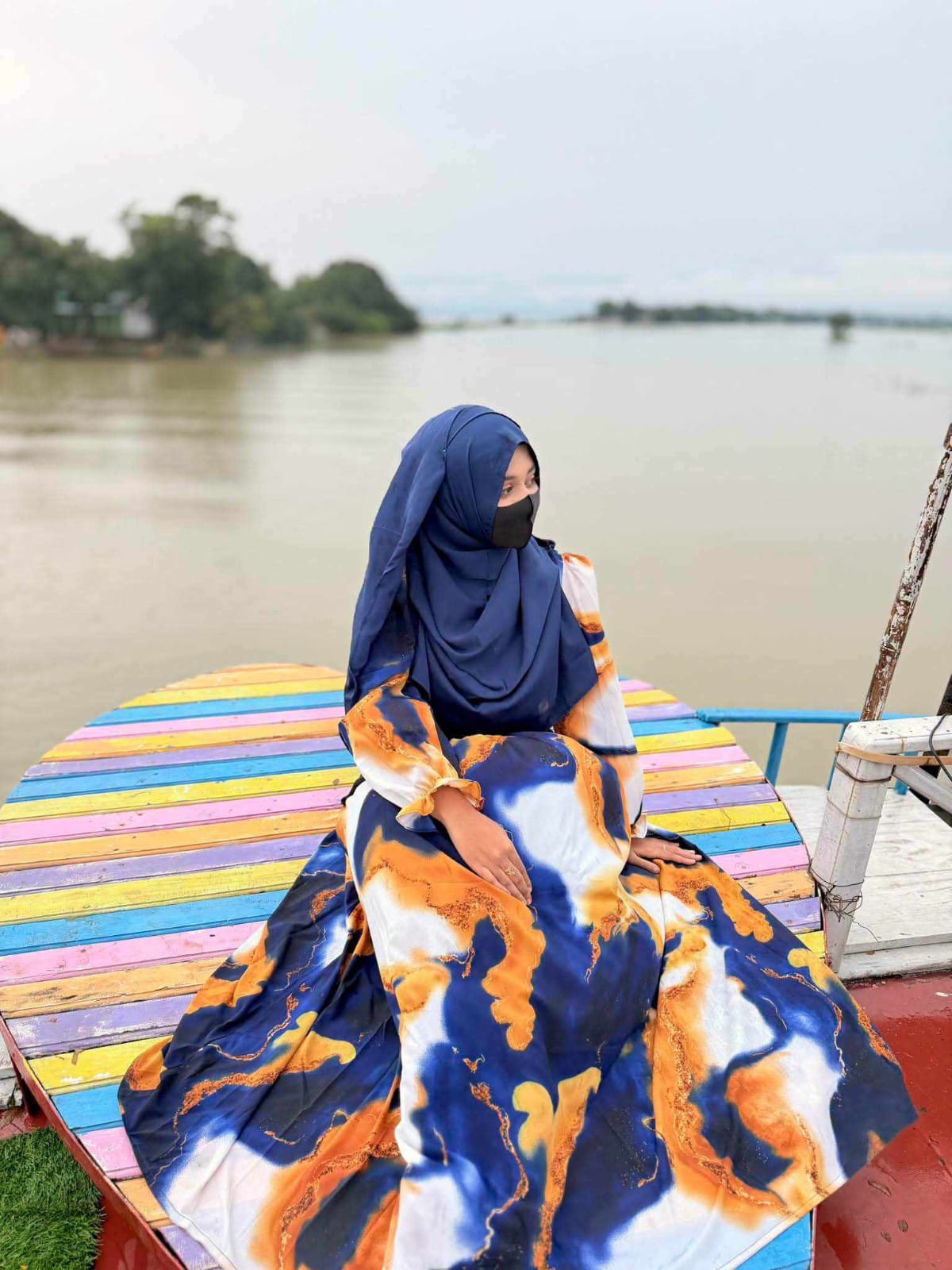 JESMIN GOWN (BLUE AND YELLOW)