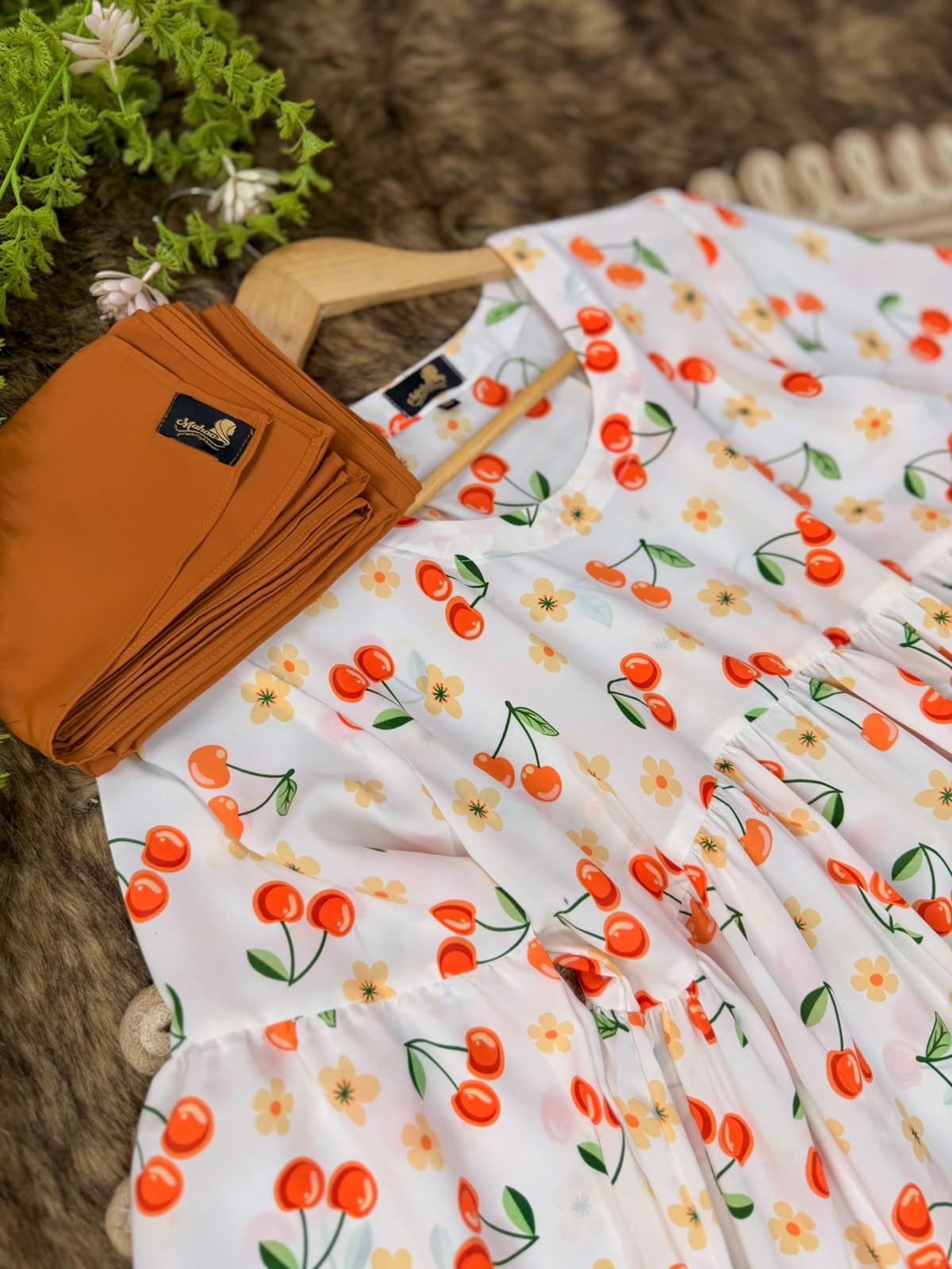 CHERRY PRINTED ABAYA-2